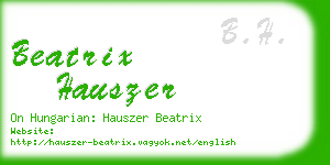 beatrix hauszer business card